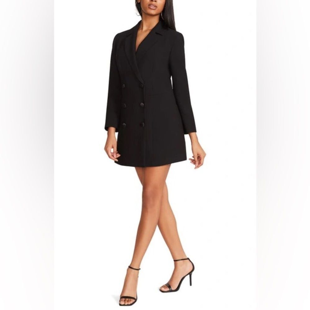 NEW Steve Madden The Mogul Long Sleeve Blazer Minidress Black | L - Picture 5 of 5